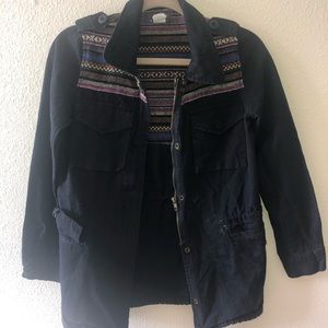 Black Jacket with Southwest style print